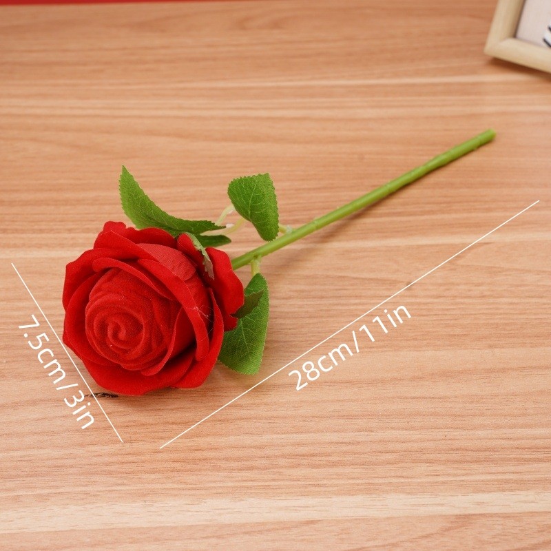 2pcs Romantic Rose Flower Ring Box for Wedding and Engagement